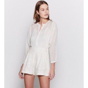 Joie Lisley White Embroidered Short 12 NWT